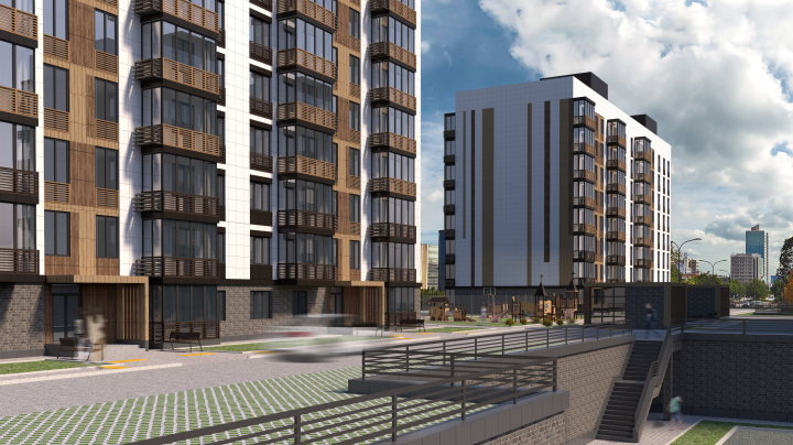 Разработка фасадов многоэтажного ЖК