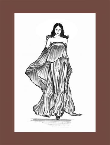 Fashion иллюстрация/карандаш