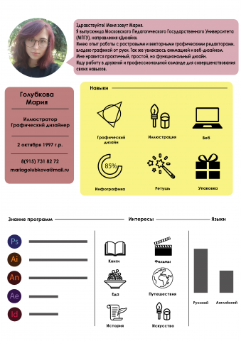 Пример инфографического резюме