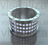 Кольцо Bulgari, Rhino, 3D-Max, Vray, Photoshop