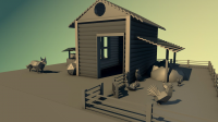 Village low poly ( ферма )