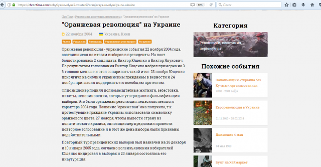 "Оранжевая революция" на Украине