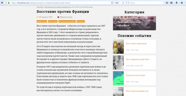 Восстание против Франции