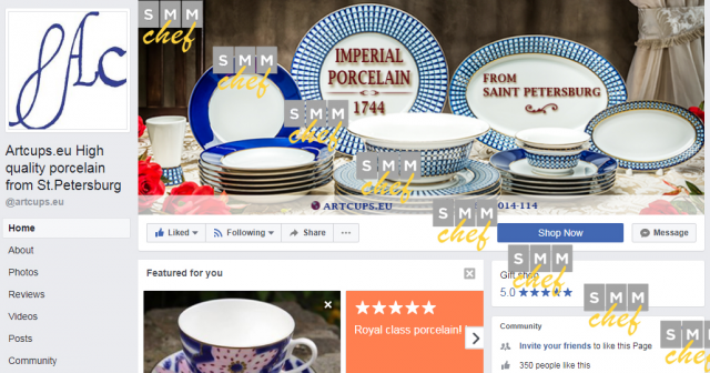 Artcups.eu - ведение страницы Facebook