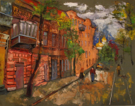 "Город у реки", триптих