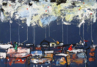 "Город у реки", триптих