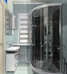 Небольшой санузел в деревянном доме