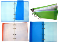 Папка канцелярская с кольцевым механизмом Тетрадь А5 80 листов в