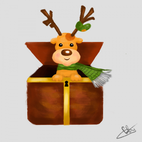 Логотип в стиле иллюстрации для комиссионного магазина 'Сундук'