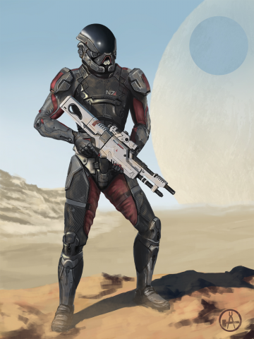 Фан-арт по игре Mass Effect Andromeda