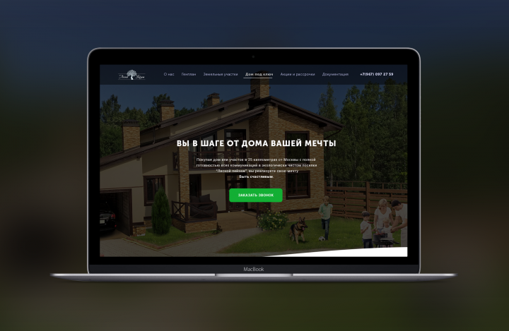 Лесной пейзаж (коттеджный поселок)