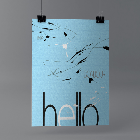 Плакат "hello"