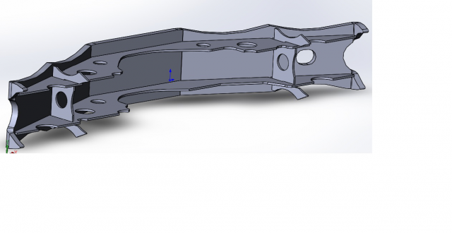 Усилитель бампера для резки под лазер Solidwork