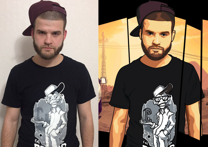 Арт в стиле GTA