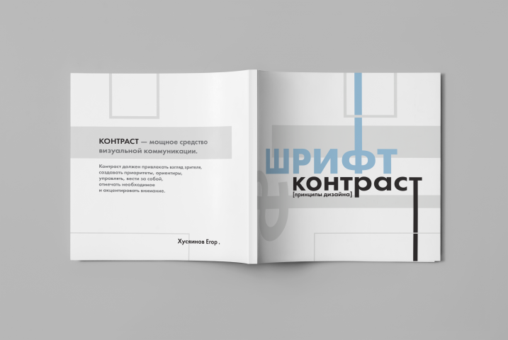 БУКЛЕТ  "ШРИФТ И КОНТРАСТ. ПРИНЦИПЫ ДИЗАЙНА"