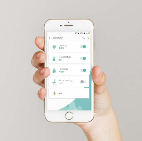 Дизайн страницы мобильного приложения Smarthome