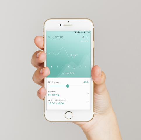 Дизайн страницы мобильного приложения Smarthome