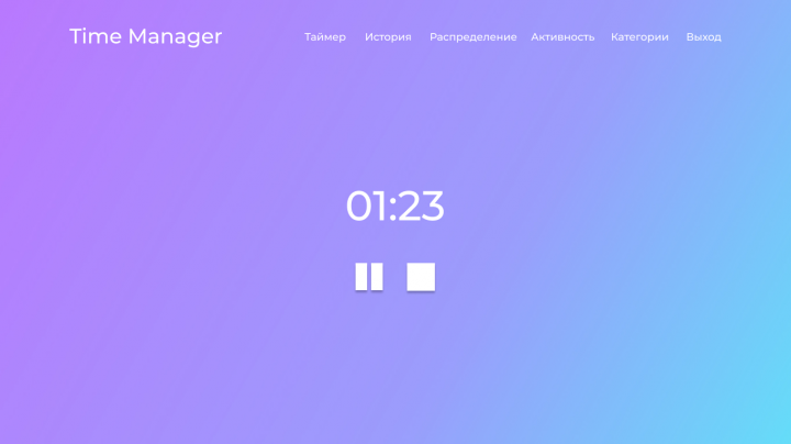 Time Manager - веб-приложение для тайм-менеджмента