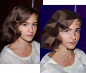 Low Poly портрет