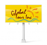 баннер (на въезде),  туристической компании "GLOBAL TOUR"