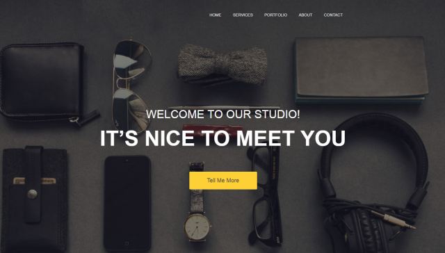Дизайн Landing page. "Nice to meet you"