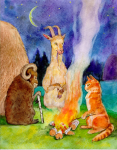Кот, козёл да баран