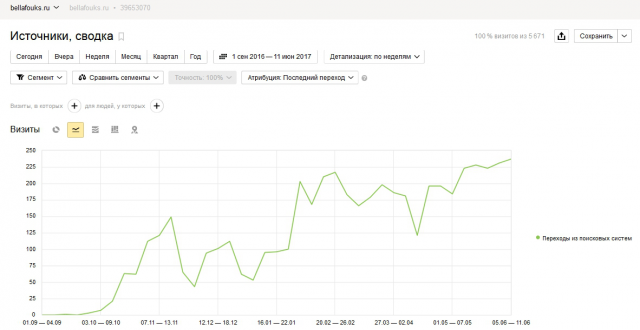 Продвижение интернет-магазина платьев, Москва