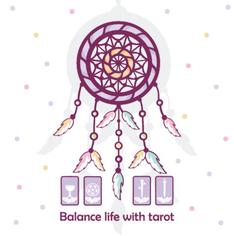 Логотип для группы Вконтакте "Balance life with tarot"