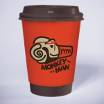 Логотип для сети заведений кофе на вынос «MonkeyMan»