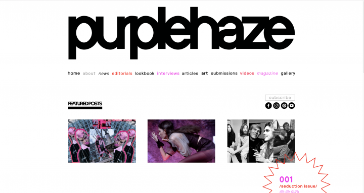 PURPLEHAZE Magazine official website