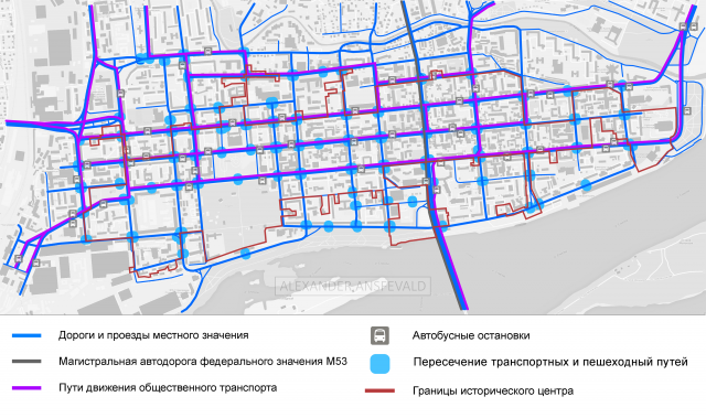Транспортная схема г. Красноярска
