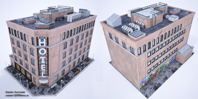 Моделирование здания отеля