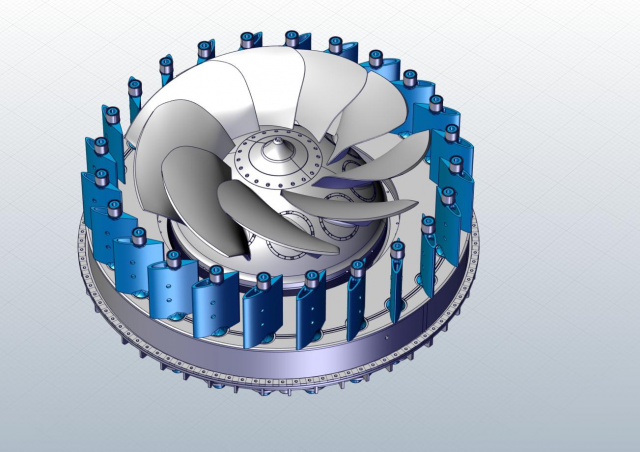 Гидравлическая турбина в сборе