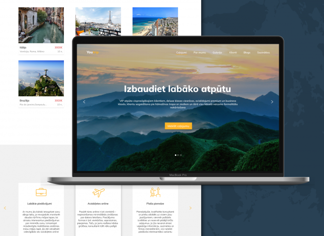 Travel agency landing page