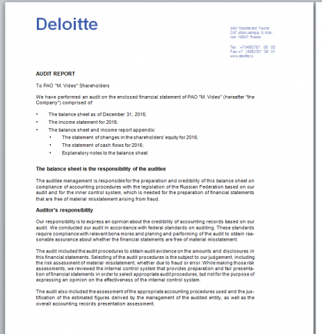 Audit Report