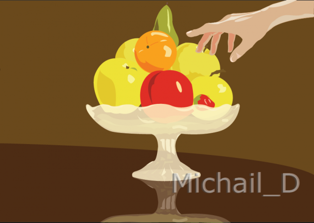 Фрукты в вазе