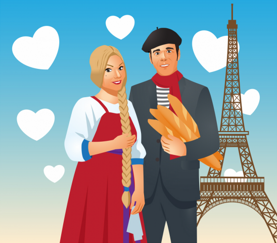 La femme russe et l'homme franсais.