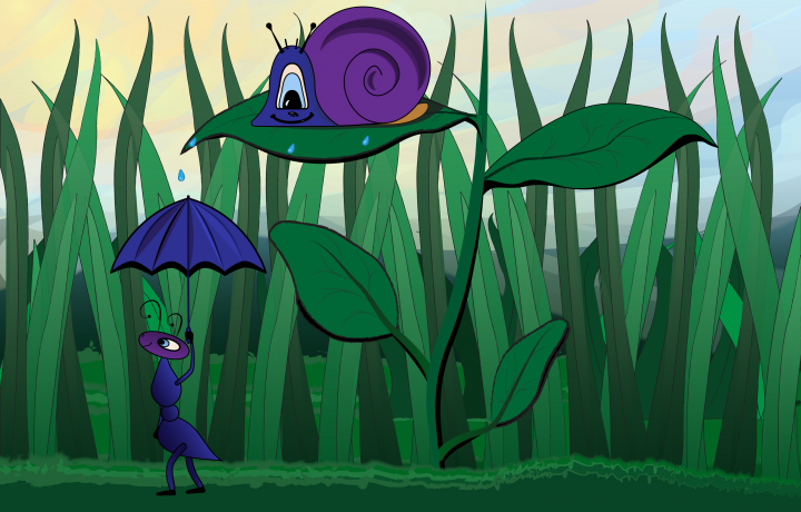 Snail and ant