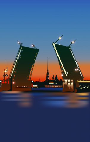 Дворцовый мост. Санкт-Петербург.