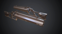 HiPoly SteamPunk Shotgun