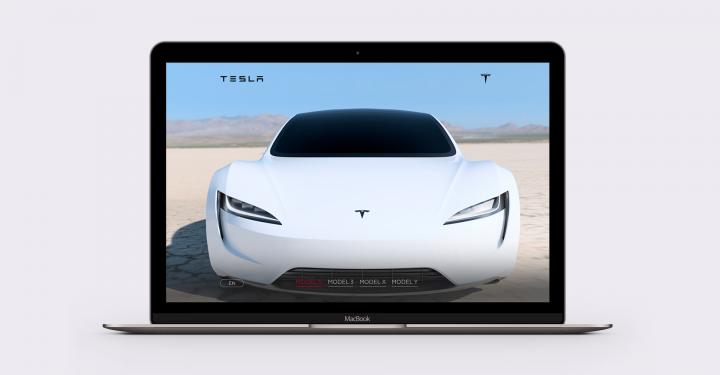 Редизайн сайта Tesla