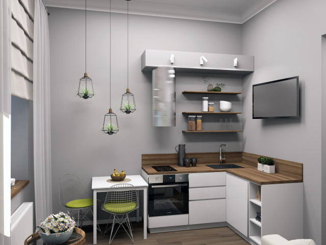 Дизайн-проект студии 20 м2.