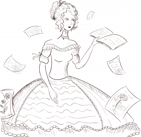 Иллюстрация к произведению "Обломов".Ольга