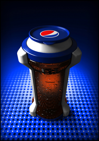 Концепт футуристичной бутылки-банки Pepsi
