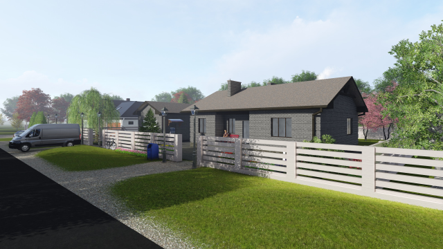 Одноэтажный жилой дом