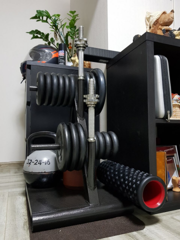 Стойка для дисков и грифов модель и изделие