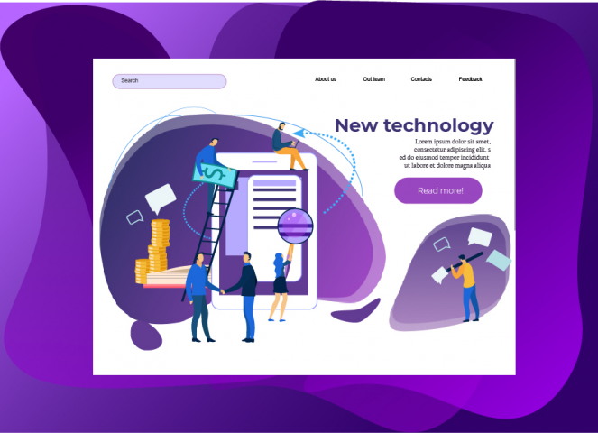 Рисовка первого экрана для современного Landing Page