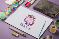 Акварельный логотип