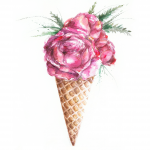 Ice cream - flowers