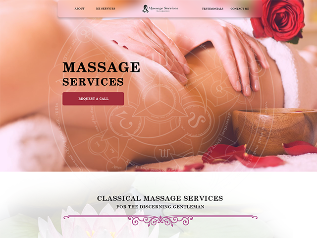 Макет для Landing page массажного салона